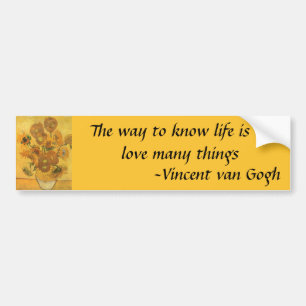 Vase with 15 Sunflowers by Vincent van Gogh Bumper Sticker