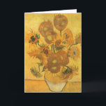 Vase with 15 Sunflowers by Vincent van Gogh Holiday Card<br><div class="desc">Easy to customise Valentine's Day card. Just add your names! Vase with Fifteen Sunflowers or simply Sunflowers (1888). Artist: Vincent van Gogh (1853-1890). Sunflowers is a vintage Post Impressionism fine art floral still life painting and is part of a still life series of several similar paintings with a bouquet of...</div>