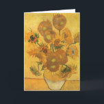 Vase with 15 Sunflowers by Vincent van Gogh Holiday Card<br><div class="desc">Easy to customise Valentine's Day card. Just add your names! Vase with Fifteen Sunflowers or simply Sunflowers (1888). Artist: Vincent van Gogh (1853-1890). Sunflowers is a vintage Post Impressionism fine art floral still life painting and is part of a still life series of several similar paintings with a bouquet of...</div>