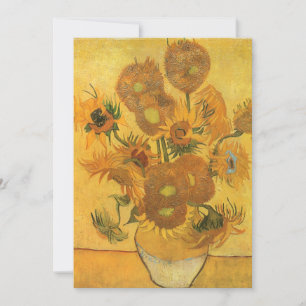 Vase with 15 Sunflowers by Vincent van Gogh Invitation
