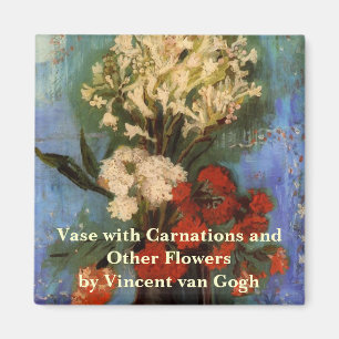 Vase with Carnations by Vincent van Gogh Magnet