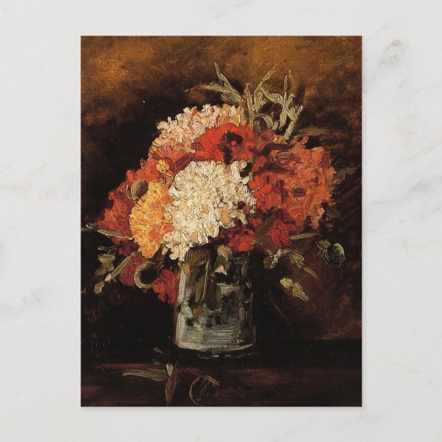 Vase with Carnations by Vincent van Gogh Postcard (Front)