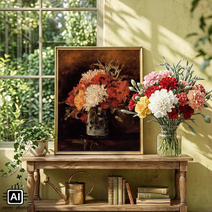 Vase with Carnations by Vincent van Gogh Poster