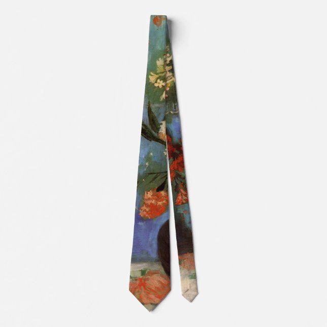 Vase with Carnations by Vincent van Gogh Tie (Front)