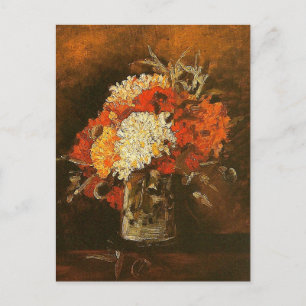 Vase with Carnations (F220) Van Gogh Fine Art Postcard