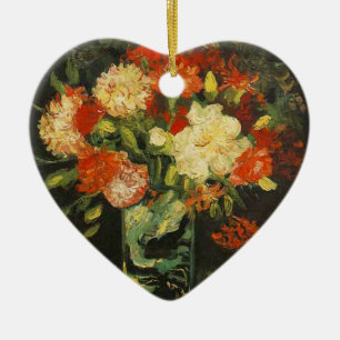 Vase with Carnations, Vincent van Gogh Ceramic Ornament