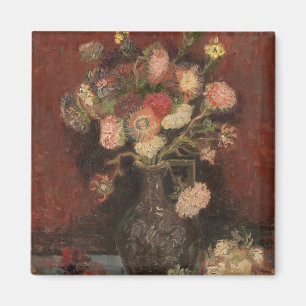 Vase with Chinese asters and gladioli van Gogh Magnet