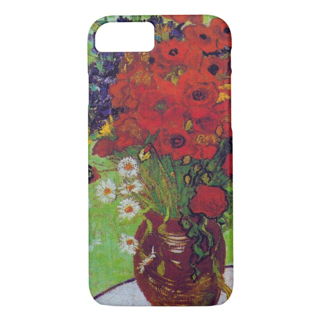 Vase with Cornflowers and Poppies, Van Gogh Case-Mate iPhone Case (Back)