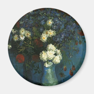 Vase with Cornflowers and Poppies, van Gogh Magnet