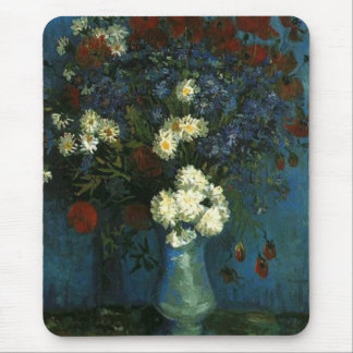 Vase with Cornflowers and Poppies, van Gogh Mouse Pad