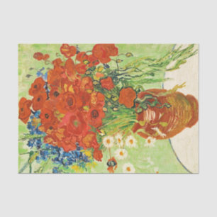 Vase with Cornflowers and Poppies, Van Gogh Tissue Paper