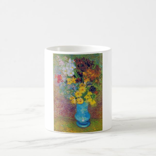 Vase with Daisies and Anemones, Van Gogh Coffee Mug (Center)