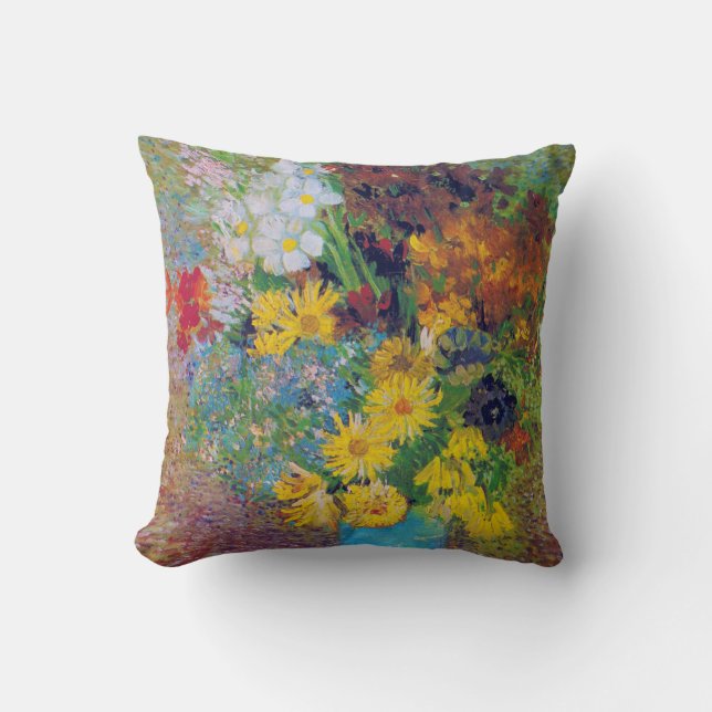 Vase with Daisies and Anemones, Van Gogh Cushion (Front)
