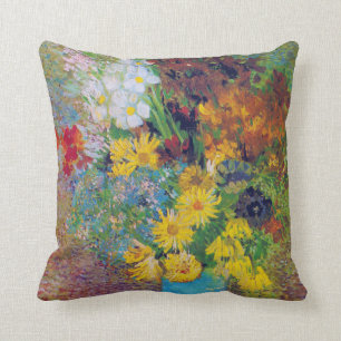 Vase with Daisies and Anemones, Van Gogh Cushion
