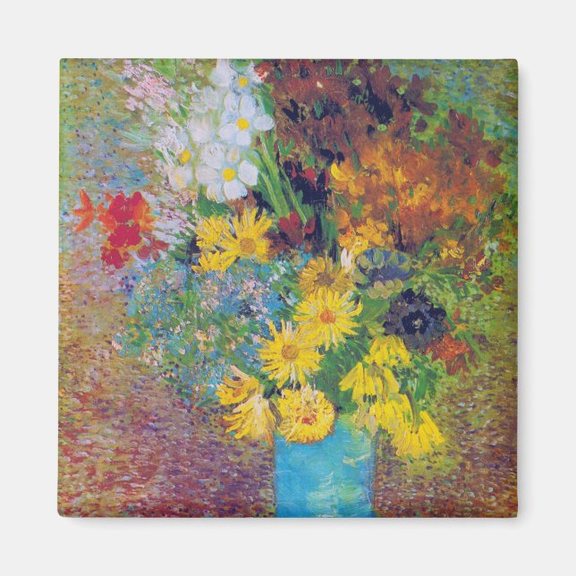 Vase with Daisies and Anemones, Van Gogh Magnet (Front)
