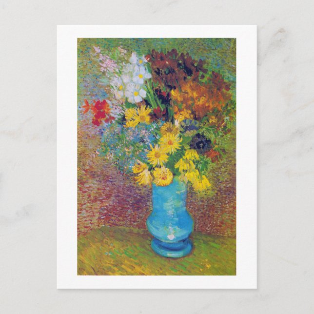 Vase with Daisies and Anemones, Van Gogh Postcard (Front)
