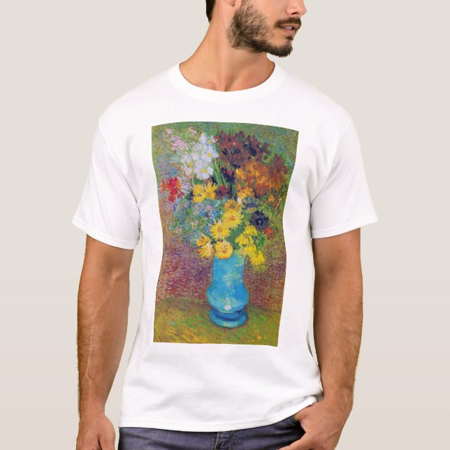 Vase with Daisies and Anemones, Van Gogh T-Shirt (Front)