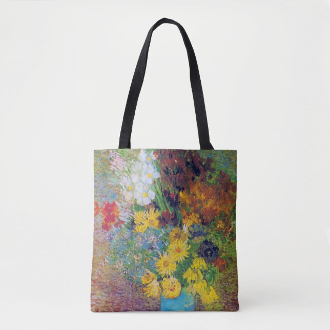 Vase with Daisies and Anemones, Van Gogh Tote Bag (Front)