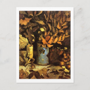 Vase with Dead Leaves Van Gogh Fine Art Postcard