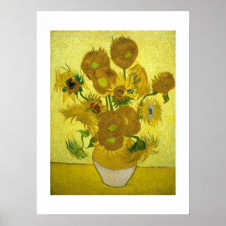 Vase with Fifteen Sunflowers by Van Gogh Poster