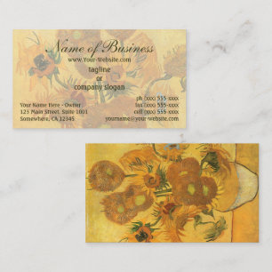 Vase with Fifteen Sunflowers by Vincent van Gogh Business Card