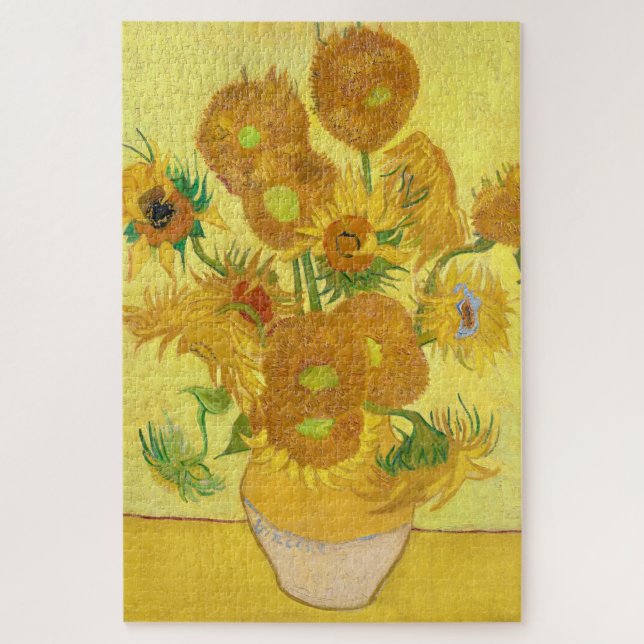 Vase with fifteen sunflowers by Vincent Van Gogh  Jigsaw Puzzle (Vertical)