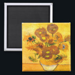 Vase with Fifteen Sunflowers by Vincent van Gogh Magnet<br><div class="desc">To the best of my knowledge these images are in public domain and believed to be free to use without restriction in the US. 
 Please contact me if you discover that any of these images are not in Public Domain.</div>
