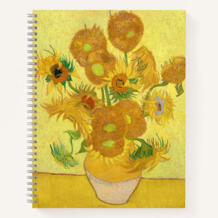 Vase with fifteen sunflowers by Vincent Van Gogh  Notebook