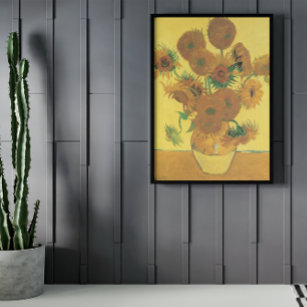 Vase with Fifteen Sunflowers by Vincent van Gogh Poster