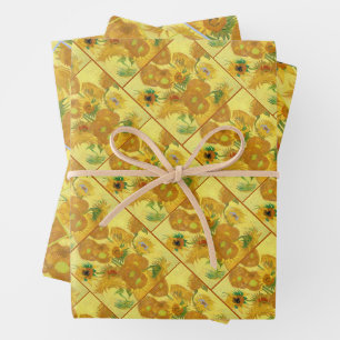 Vase with fifteen sunflowers by Vincent Van Gogh Wrapping Paper Sheet