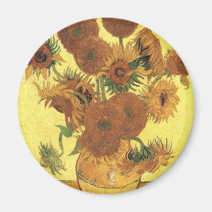 Vase with fifteen sunflowers,Vincent van Gogh Magnet