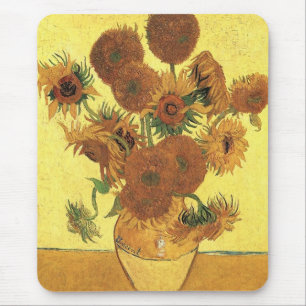 Vase with fifteen sunflowers,Vincent van Gogh Mouse Pad