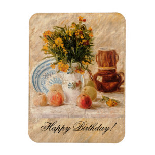 Vase with Flowers, Coffeepot and Fruit, van Gogh Magnet