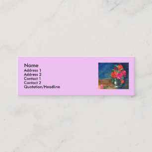 Vase with Flowers Template Mini Business Card