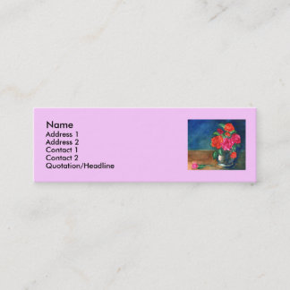 Vase with Flowers Template Mini Business Card
