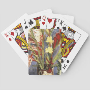 Vase with Gladioli by Vincent van Gogh, 1886. Playing Cards