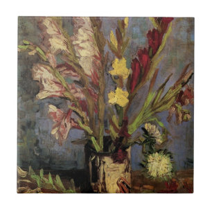 Vase with Gladioli by Vincent van Gogh Ceramic Tile