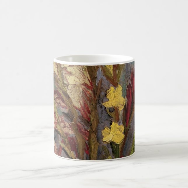 Vase with Gladioli by Vincent van Gogh Coffee Mug (Center)