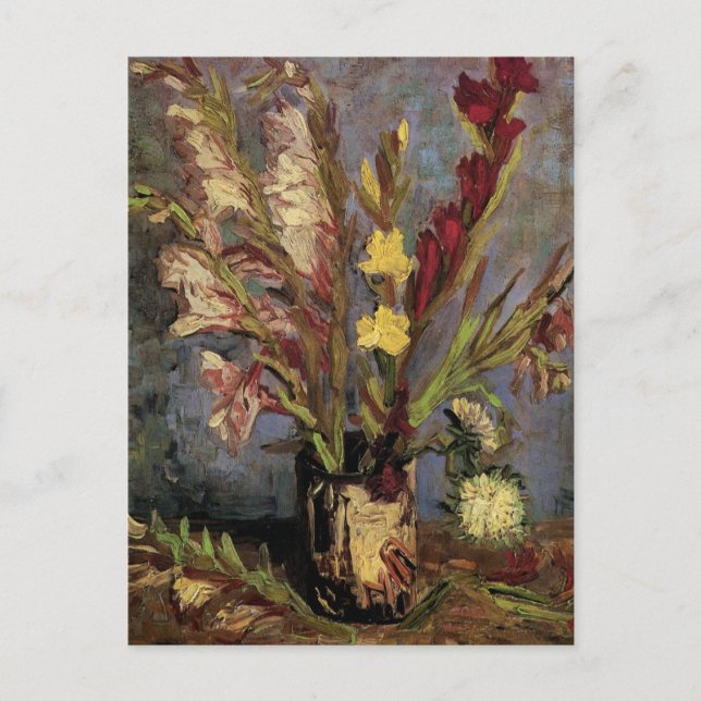Vase with Gladioli by Vincent van Gogh Postcard (Front)