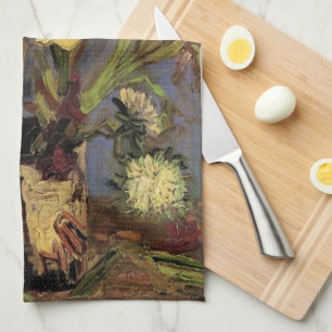 Vase with Gladioli by Vincent van Gogh Tea Towel