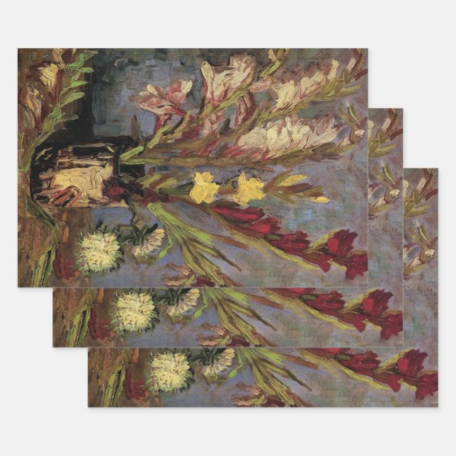 Vase with Gladioli by Vincent van Gogh Wrapping Paper Sheet (Set)