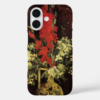 Vase with Gladioli, Carnations by Vincent van Gogh iPhone 16 Case