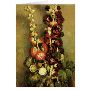 Vase with Hollyhocks by Vincent van Gogh