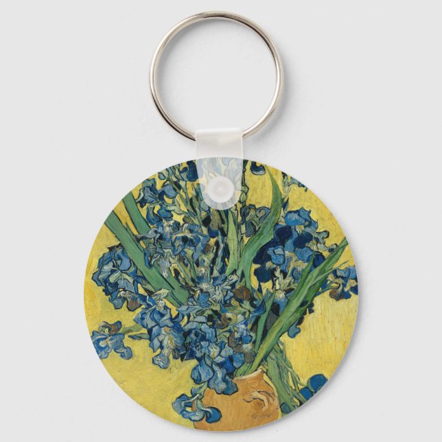 Vase with Irises by Van Gogh Key Ring (Front)