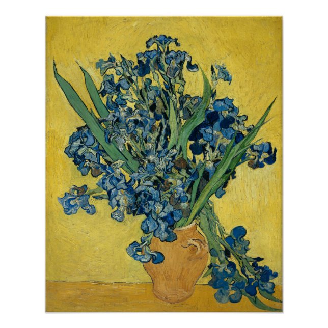 Vase with Irises by Van Gogh Poster (Front)