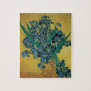Vase with Irises by Vincent van Gogh, Vintage Art Jigsaw Puzzle