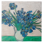 Vase with Irises, Van Gogh Ceramic Tile<br><div class="desc">Vincent Willem van Gogh (30 March 1853 – 29 July 1890) was a Dutch post-impressionist painter who is among the most famous and influential figures in the history of Western art. In just over a decade, he created about 2, 100 artworks, including around 860 oil paintings, most of which date...</div>