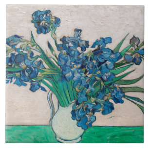 Vase with Irises, Van Gogh Ceramic Tile
