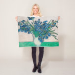 Vase with Irises, Van Gogh Fleece Blanket<br><div class="desc">Vincent Willem van Gogh (30 March 1853 – 29 July 1890) was a Dutch post-impressionist painter who is among the most famous and influential figures in the history of Western art. In just over a decade, he created about 2, 100 artworks, including around 860 oil paintings, most of which date...</div>