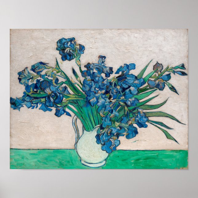 Vase with Irises, Van Gogh Poster (Front)